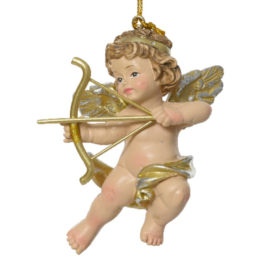 Engel mit gespanntem Bogen – Gold – 8 cm K646684-c