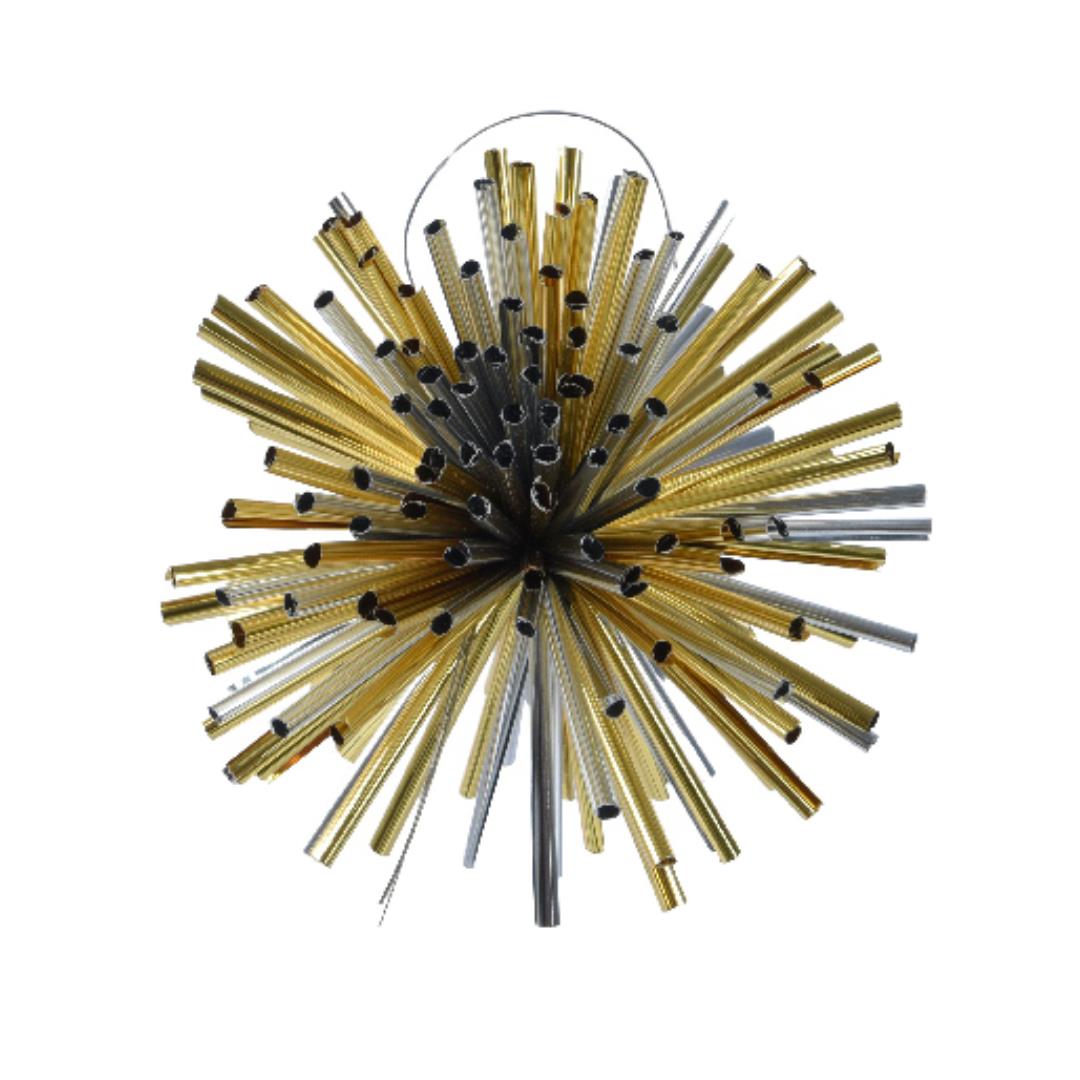 Weihnachtsornament aus PET – Gold/Silber – 8 cm K029618-b