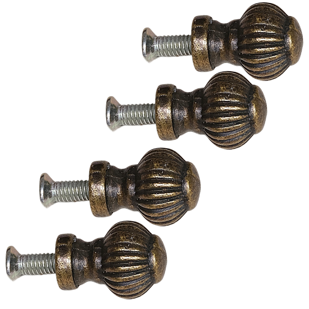 4er Set Miniaturknauf "Rund"