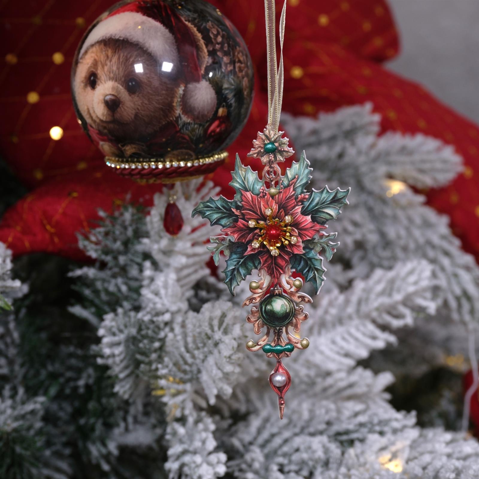 Gelaserte Anhänger "Weihnachten 2025" Teddy-16