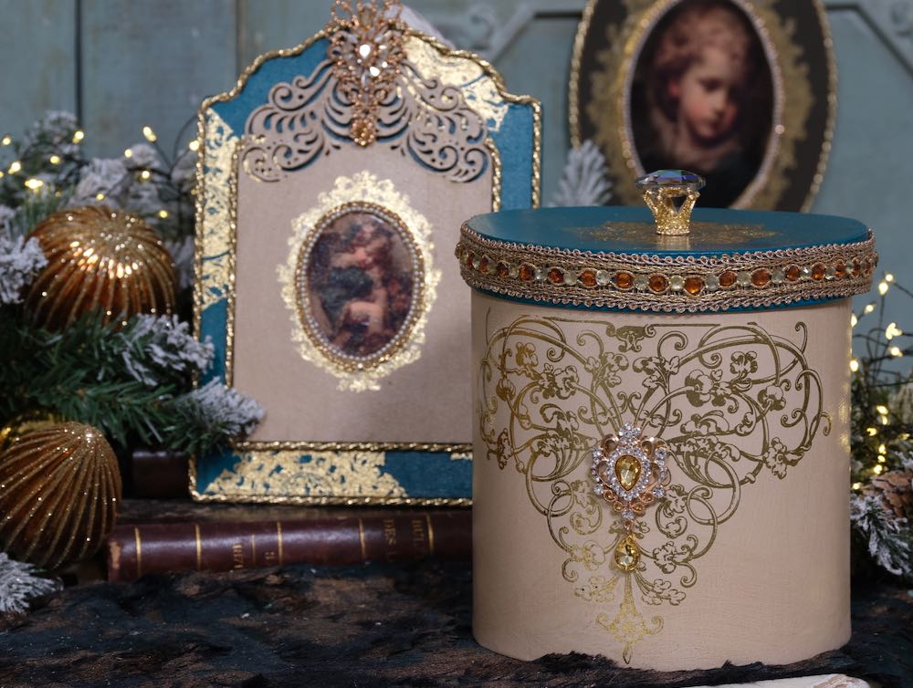 2er Set Deko-Anhänger „Royal Tropfen“ – Gold/Klar