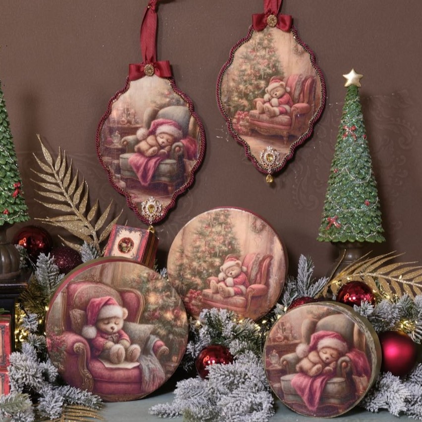 Reispapier Set "Sleeping Teddys" - 2 Bogen Teddy-13
