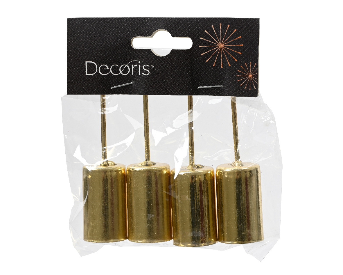 Kerzenhalter aus Eisen – Gold – 9,2 cm – 4er Set K386538