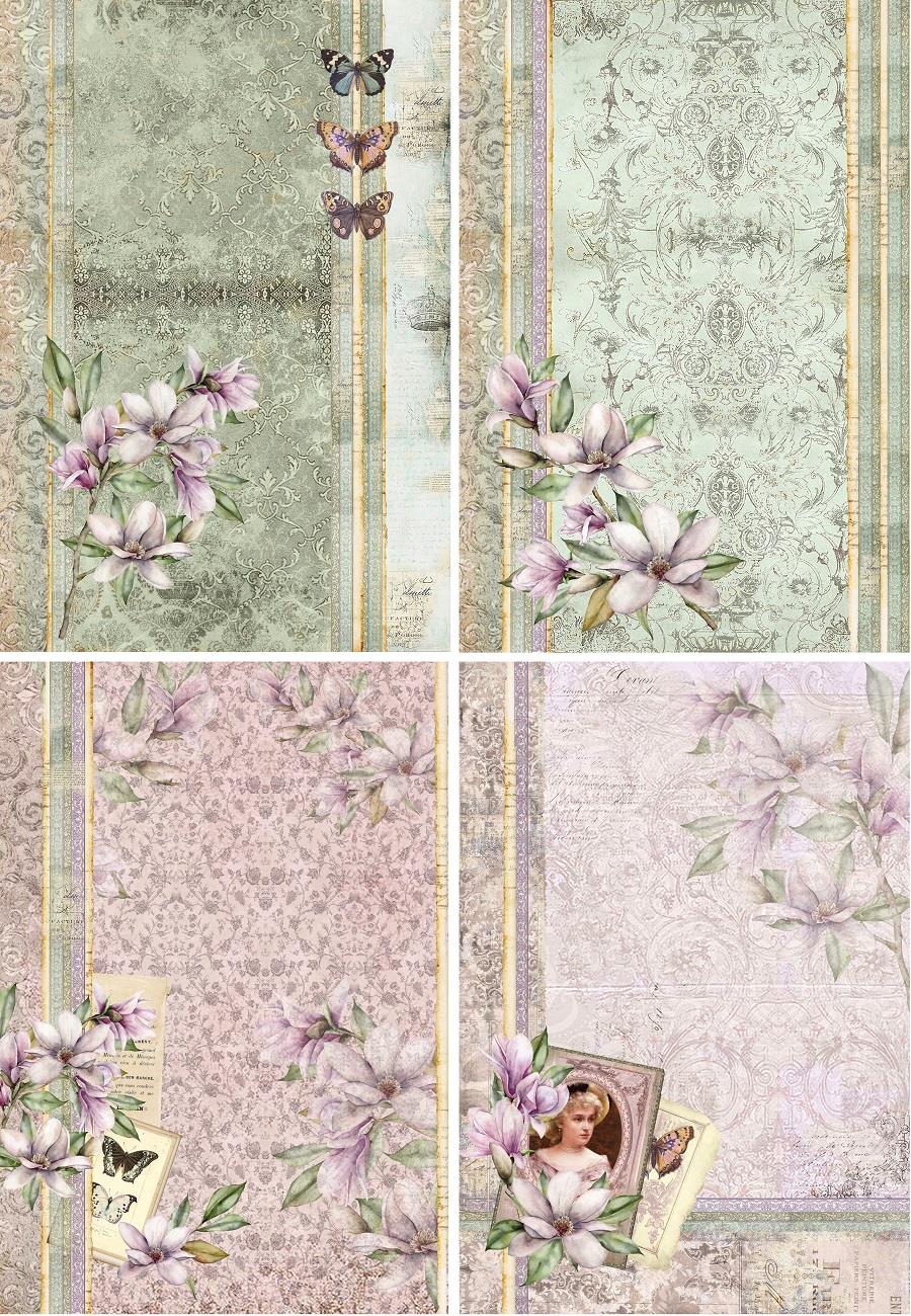 Decoupagepapierset "Magnolia"