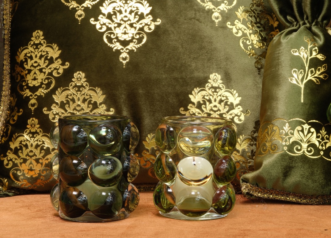 Teelichtglas "Bubble" - hellgrün D52646-224hell
