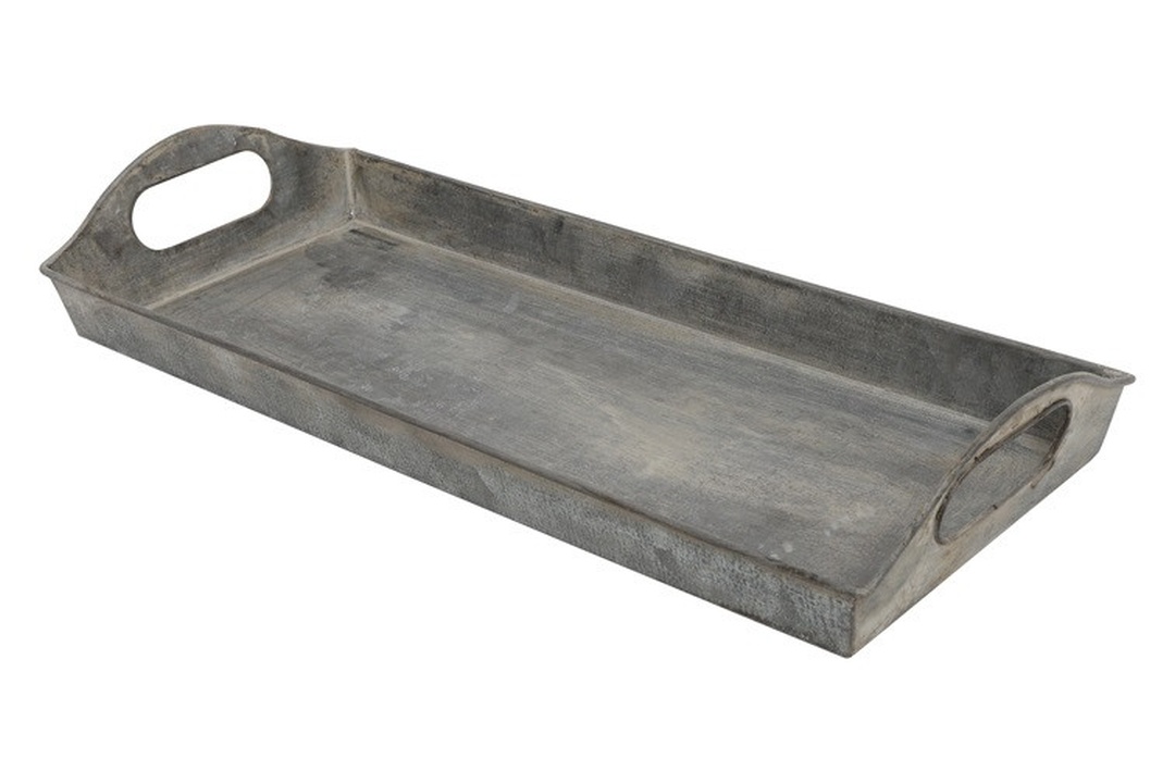 Tablett aus Metall/Nickel – Zink – 41,5×17,5×3 cm DS825278