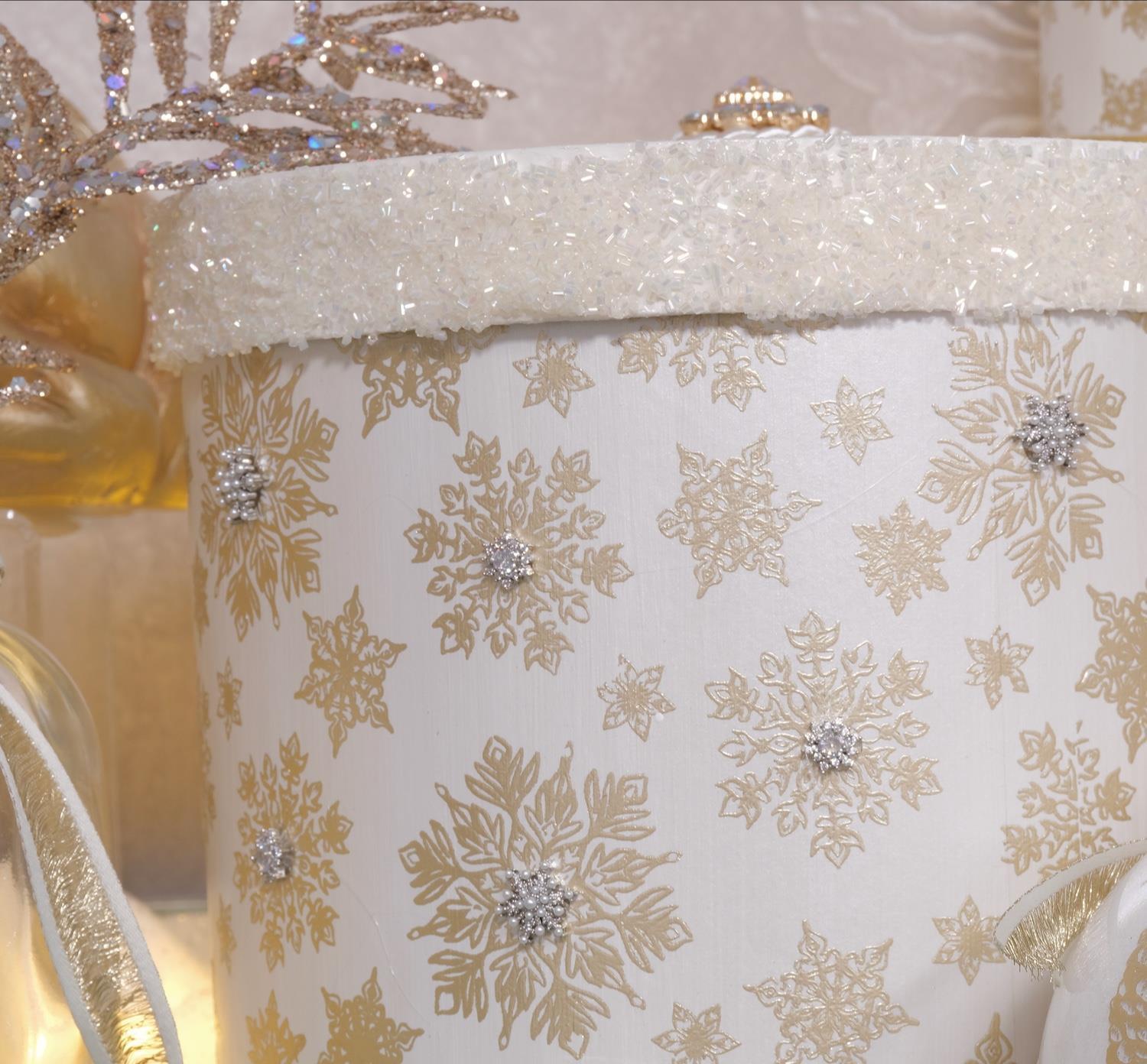 Metallic Transfermotiv "Wintermärchen ´24" - champagner - Zapfen