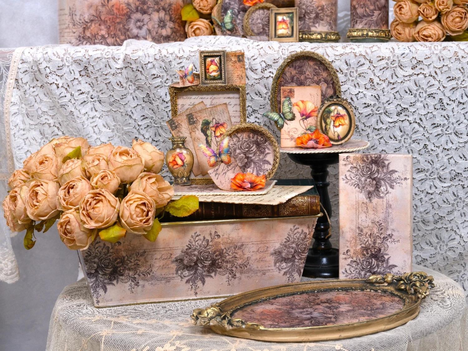 Decoupagepapier "Vintage Background" 2 LBD477