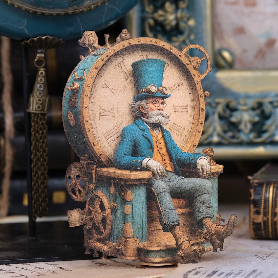 Gelaserte Elemente "Edison/Steampunk" (48 Stk.)