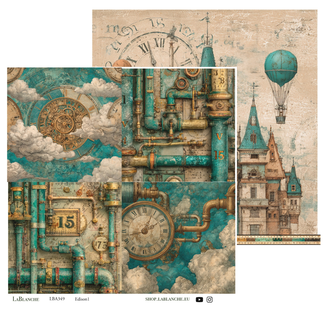 Designpapier "Edison/Steampunk" 1