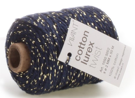 Baumwollschnur blau/gold / V1050.5002.44