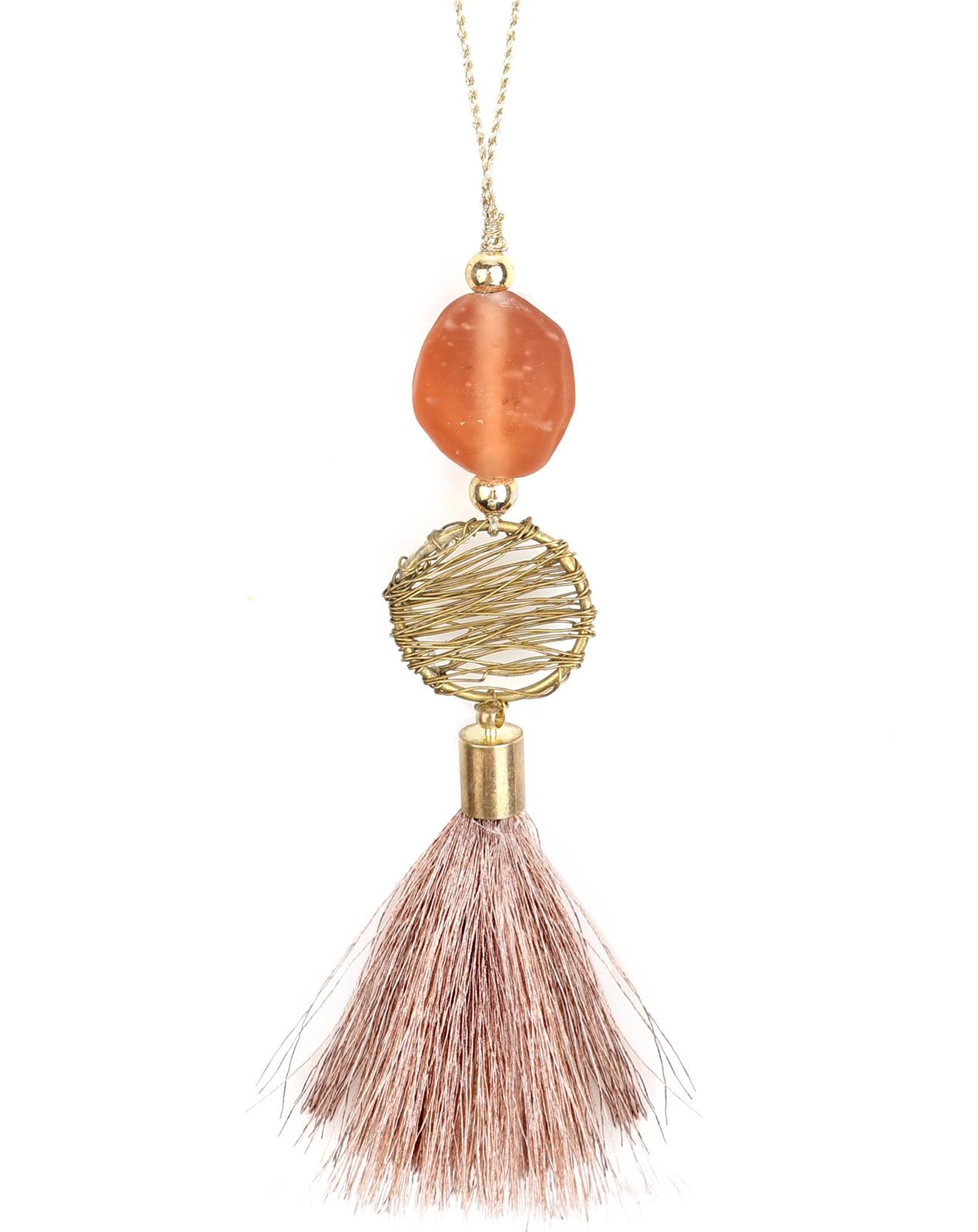 Ornamentaufhänger mit Roségold-Quaste / V0192D.1103.10