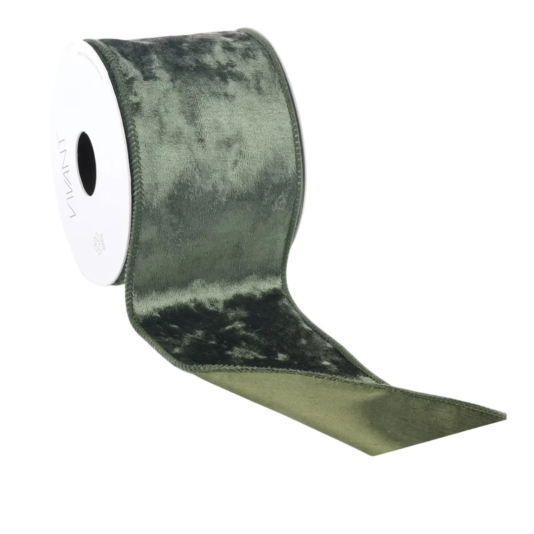 Dekoband "Velvet Satin" - grün / V5467.0370.66