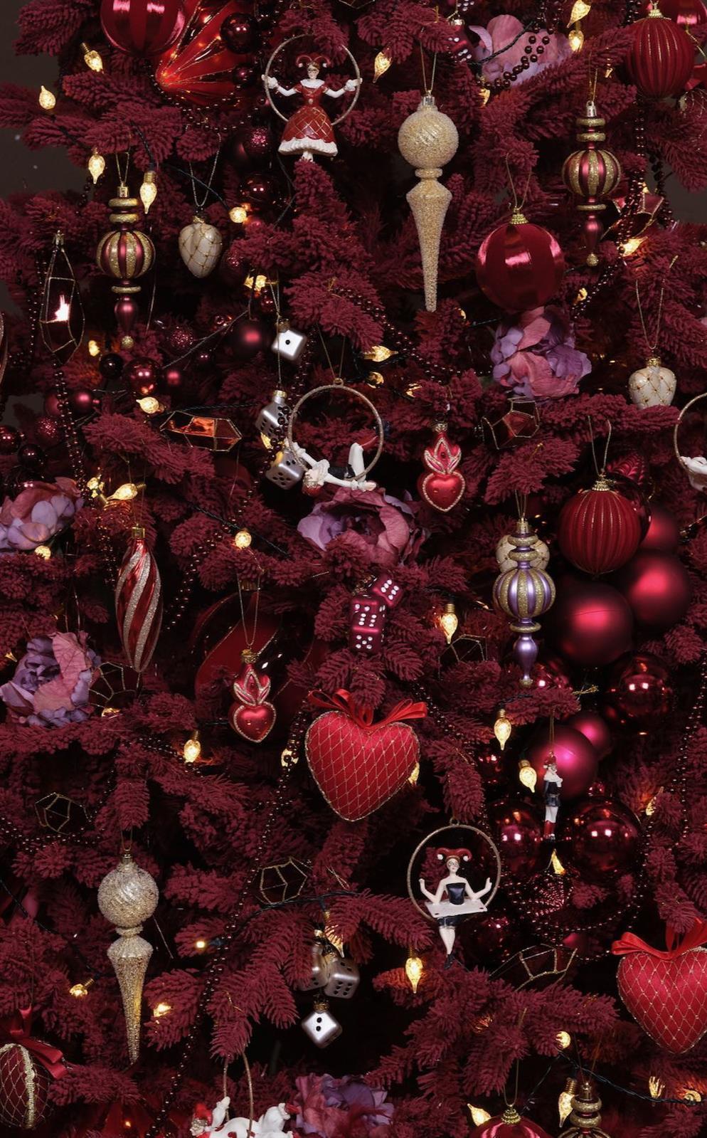 Weihnachtskugel Facettiert 12cm - Ochsenblut Metallic K028376a