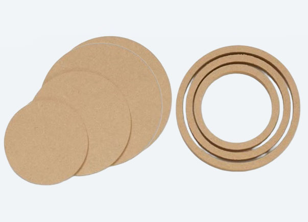 MDF Rahmenset Rund 3 Stck + 1 zusätzliche Rückwand LB-MDF698