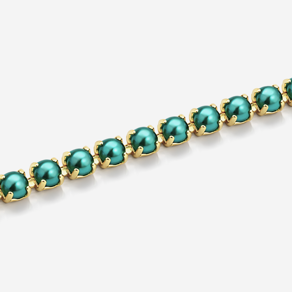 Perlenkette "Classic" - Grün 2 Meter - 2 mm Breit