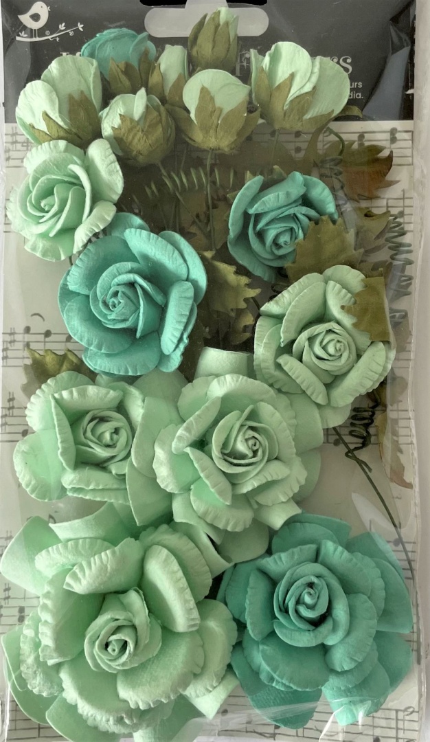 Papierblumen "Rosalind" - Arctic Ice CR69293
