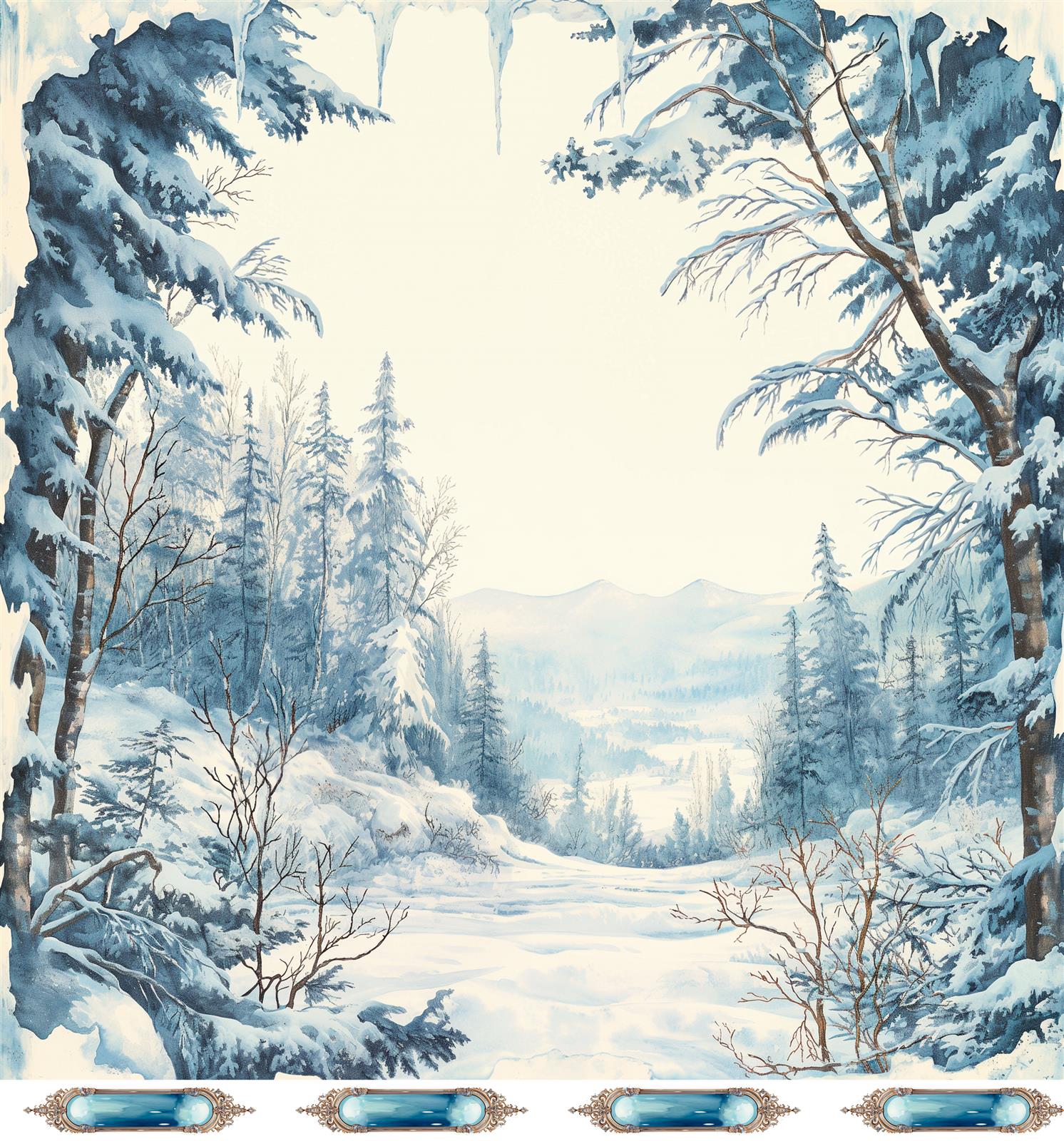 Designpapier "Wintermärchen" 3