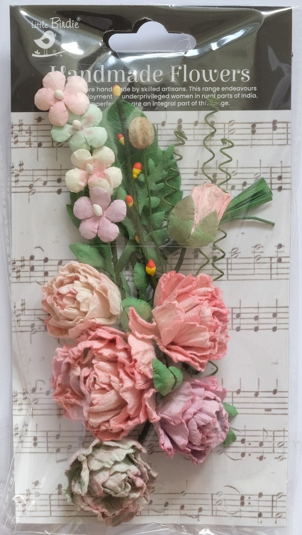 Papierblumen "Berta" - Fairy Garden CR92424Blu
