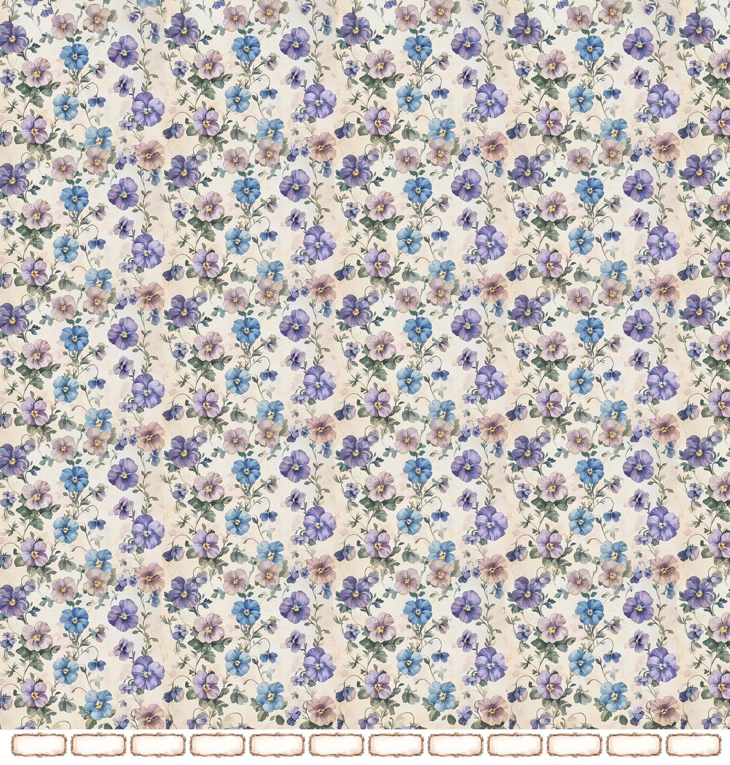 Designpapier "Pansies" 3 (Layla)