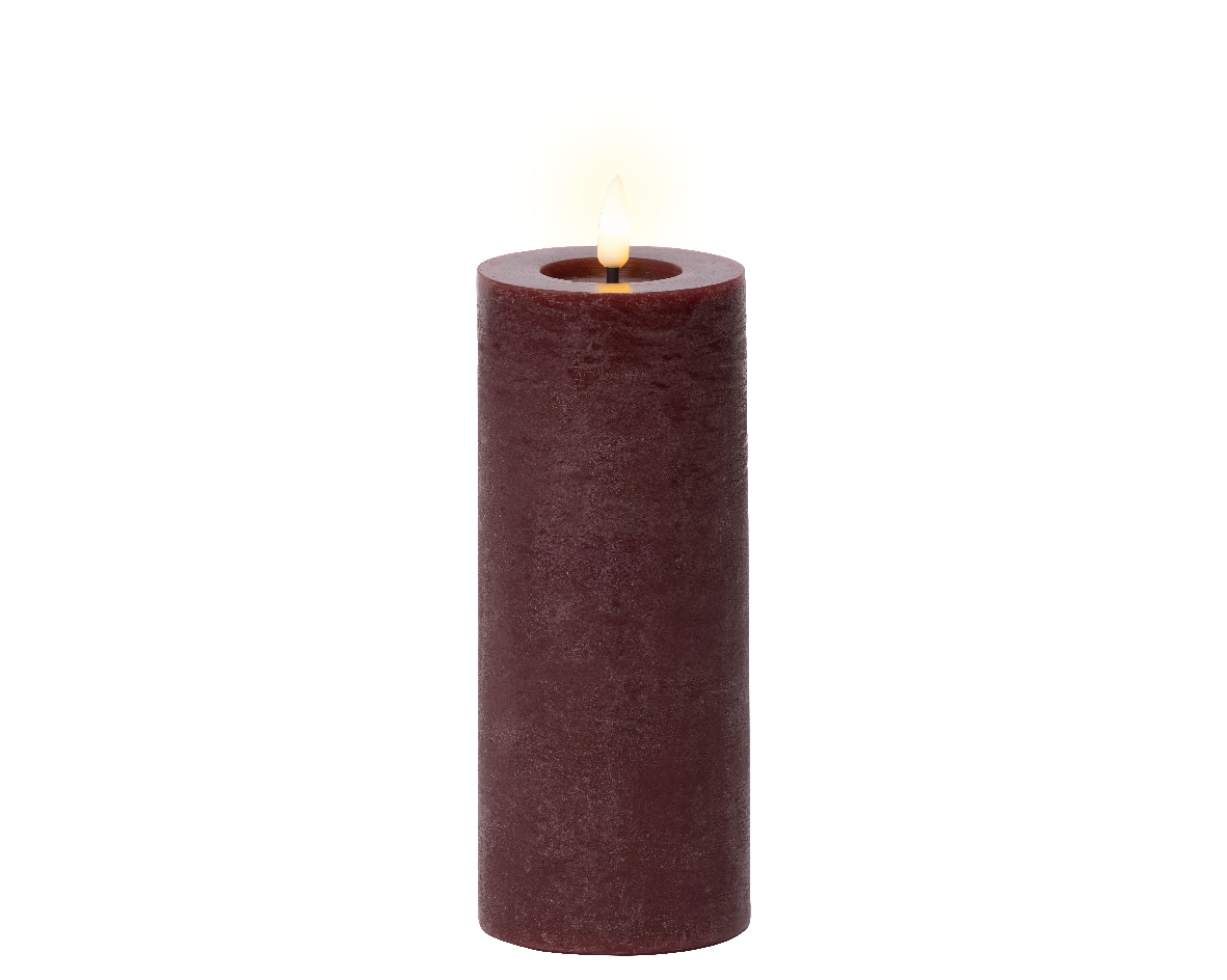 LED Kerze aus Wachs – Ochsenblut – 19 cm K489246