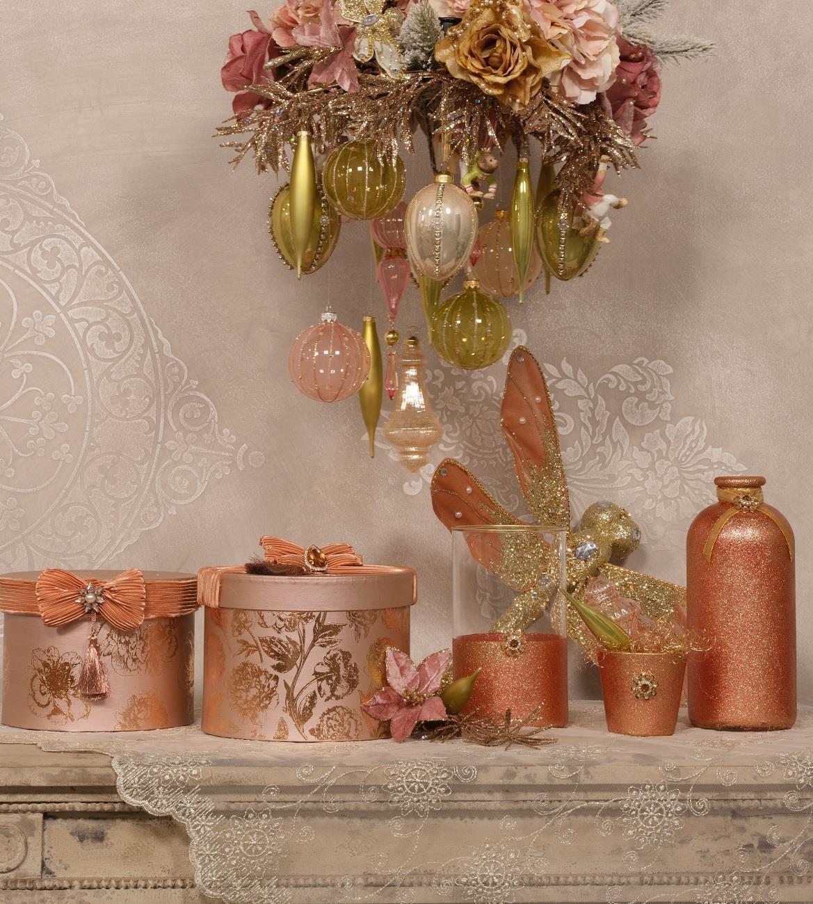 Metallic Transfermotiv "Blumen" 3 - Roségold