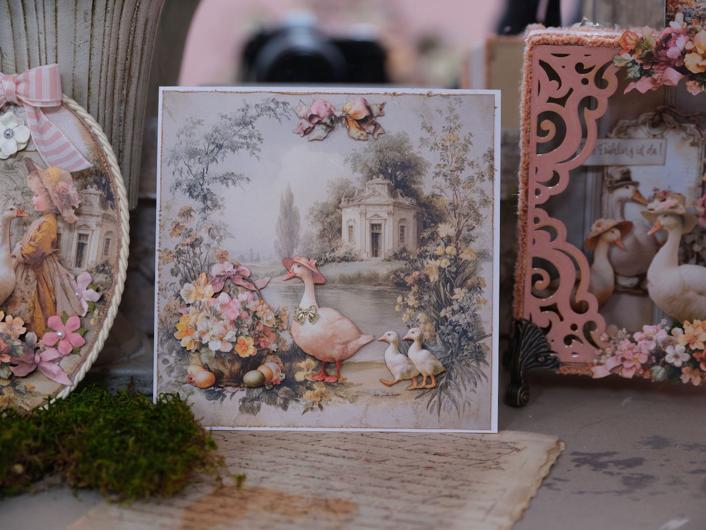 Kleines Papierset "Spring / Ostern" - 4x Papiere, 4x Tags, 1x Gelaserte Elemente