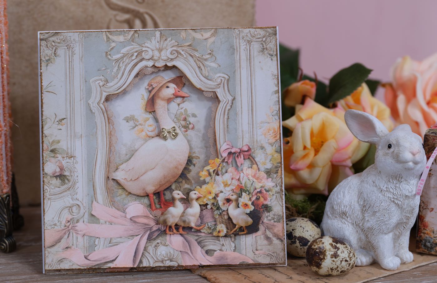 Papierset "Spring / Ostern" - 12x Papiere, 12x Tags, 2x Gelaserte Elemente