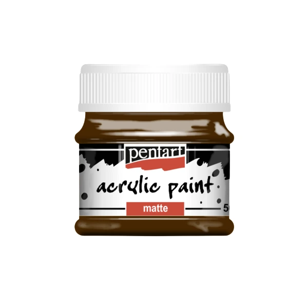 Acrylfarbe matt - Rotbraun - 50ml