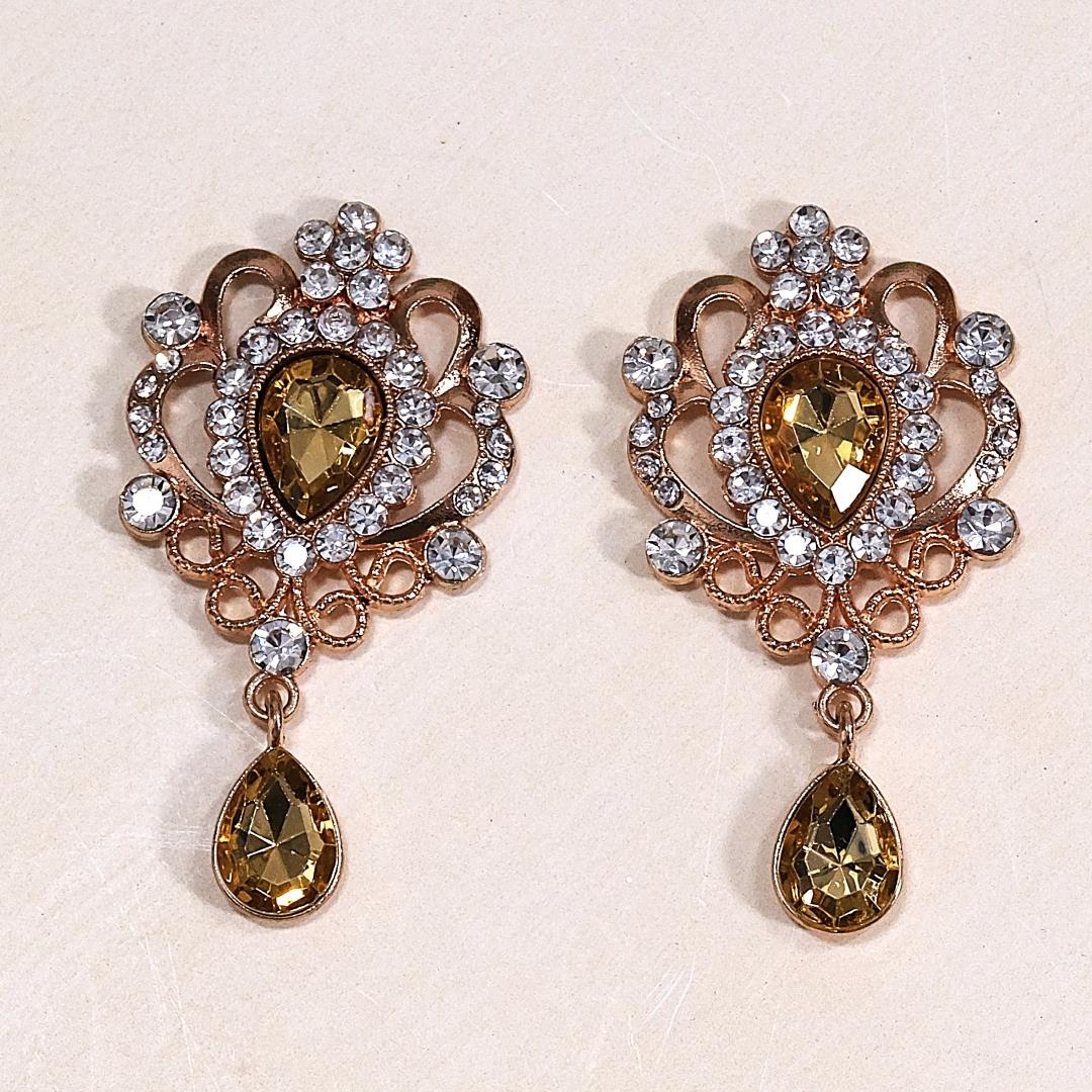 2er Set Deko-Anhänger „Royal Tropfen“ – Gold/Klar