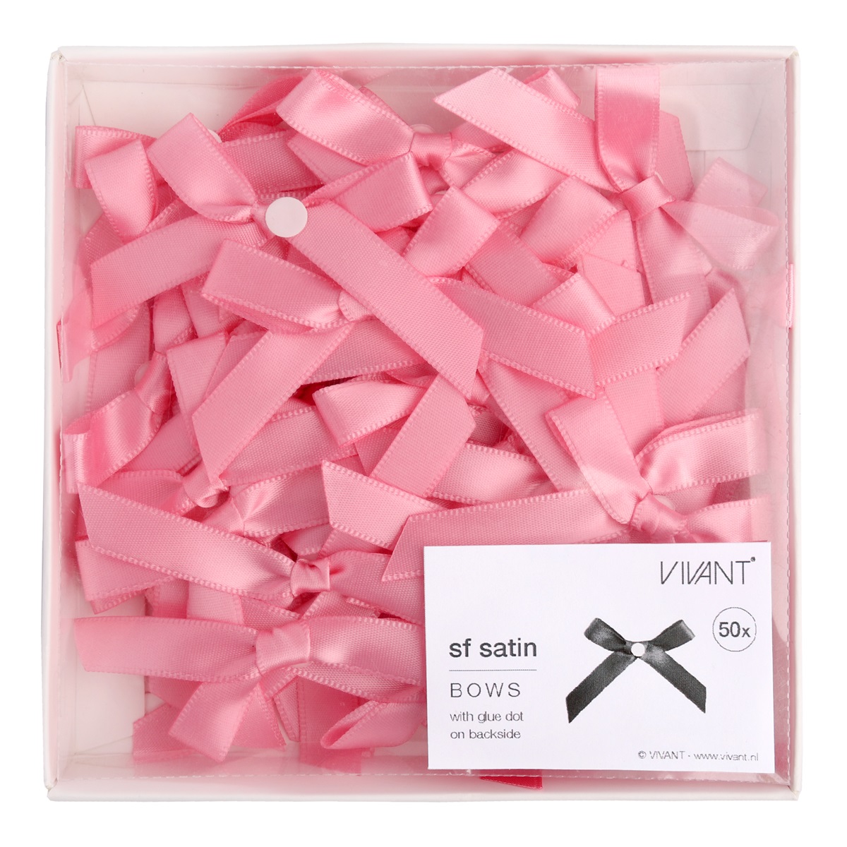 50er Pack Deko-Schleifen 5,5cm - Rosa 3303.0504.12