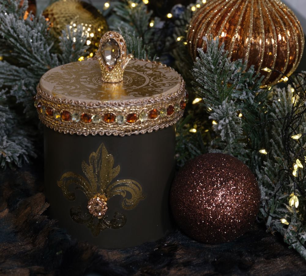 Deko-Anhänger „Royal Oval“ – Gold/Klar – 3,5 × 2 cm