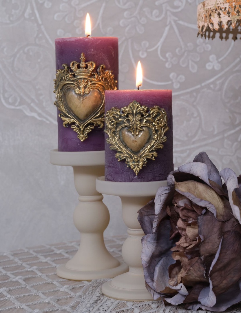 Stumpenkerze Medium - Aubergine DF731282300