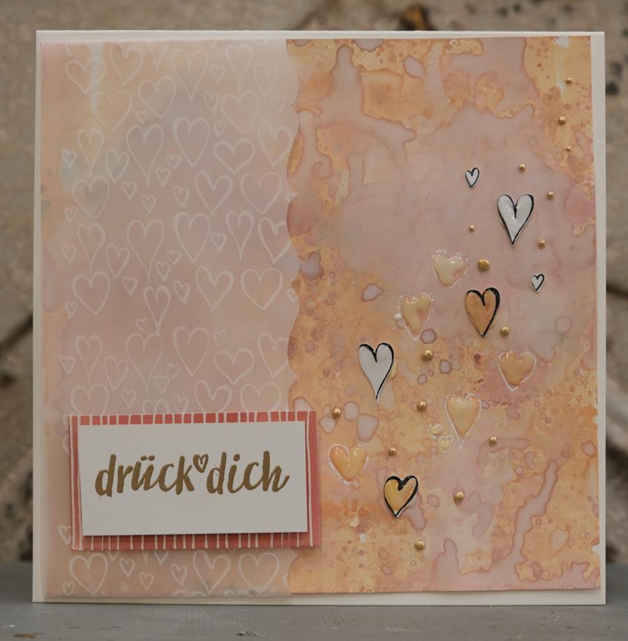Stempel "drück dich"