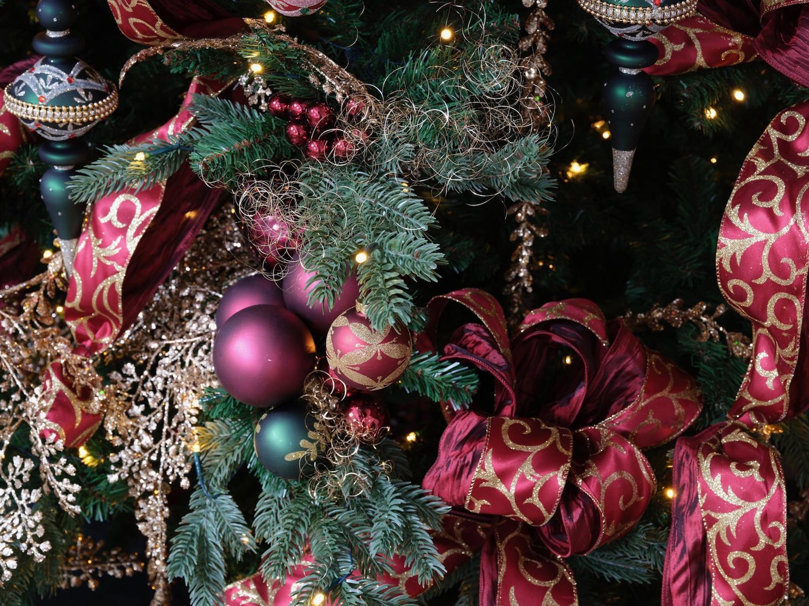 Glas Weihnachtskugeln "Ornament" - rot (4 Stk) K068234-OR
