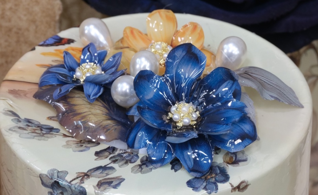 4 Bogen Folienblumen "Evelyn"