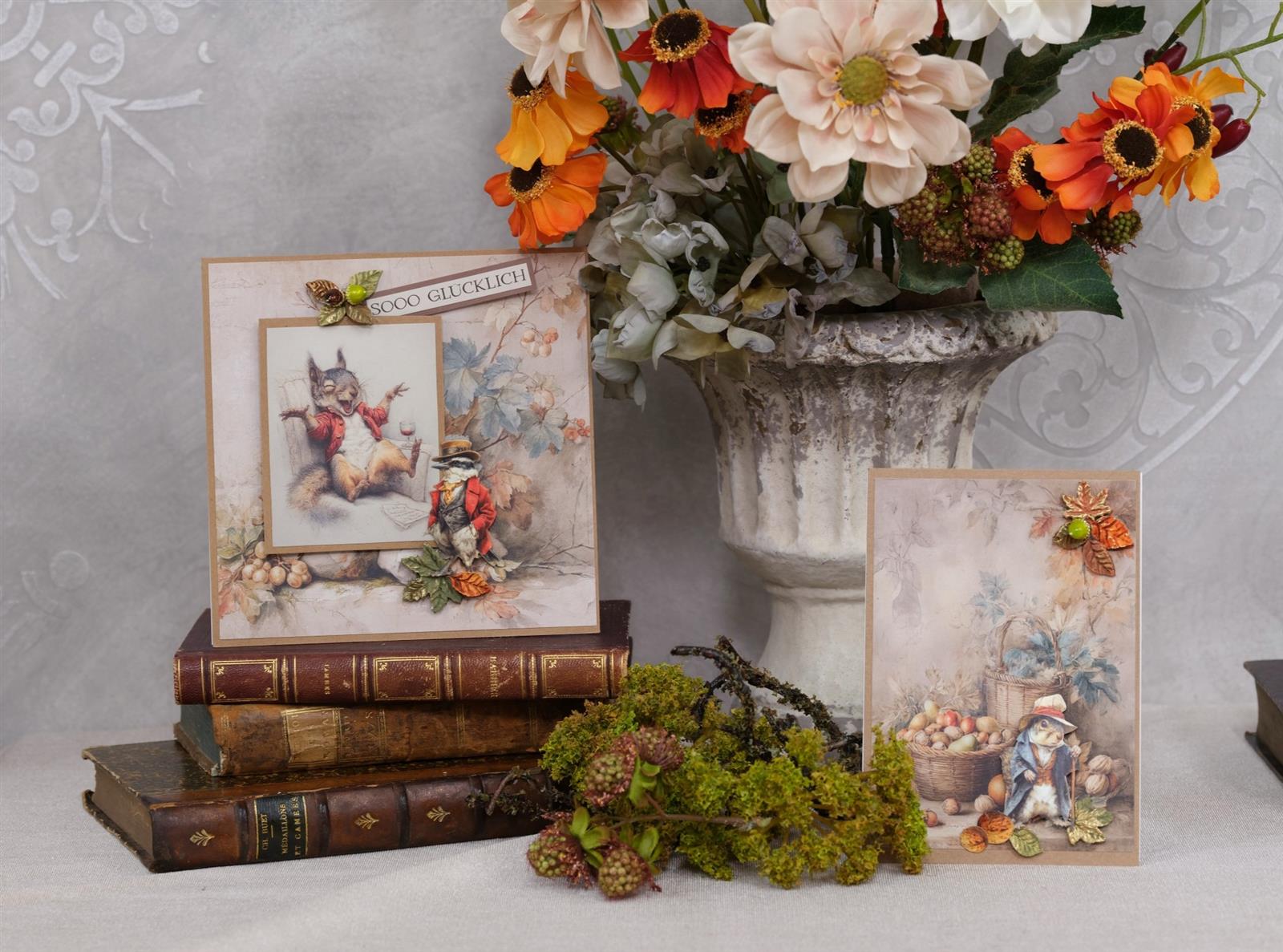 Papierset "Herbst" (Frederick) - 15 Papiere, 15 Tags & 104 Gelaserte Elemente