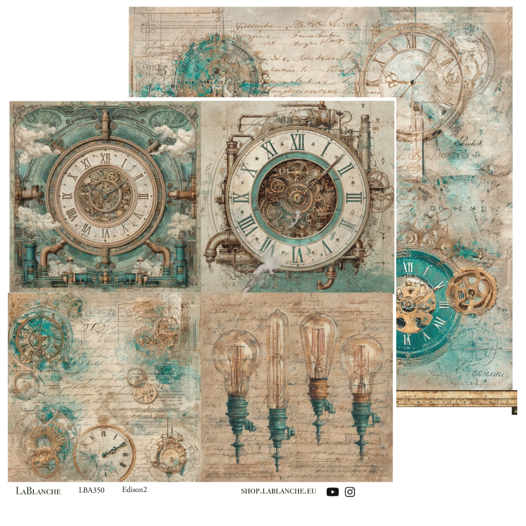 Designpapier "Edison/Steampunk" 2