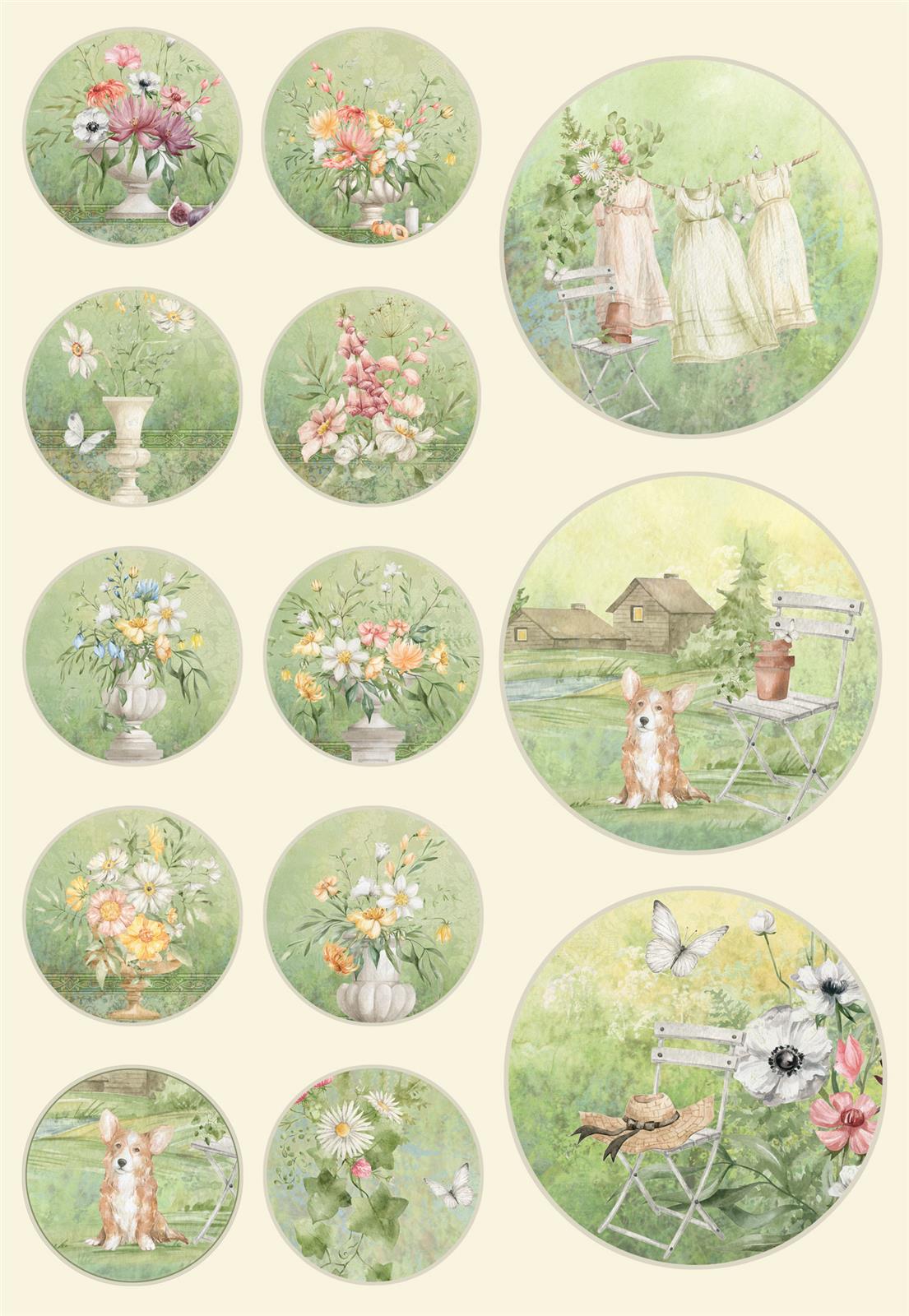 Decoupagepapier "Spring Garden" 3 LBD286