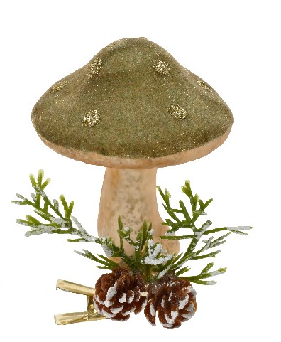 Pilz auf Clip - grün