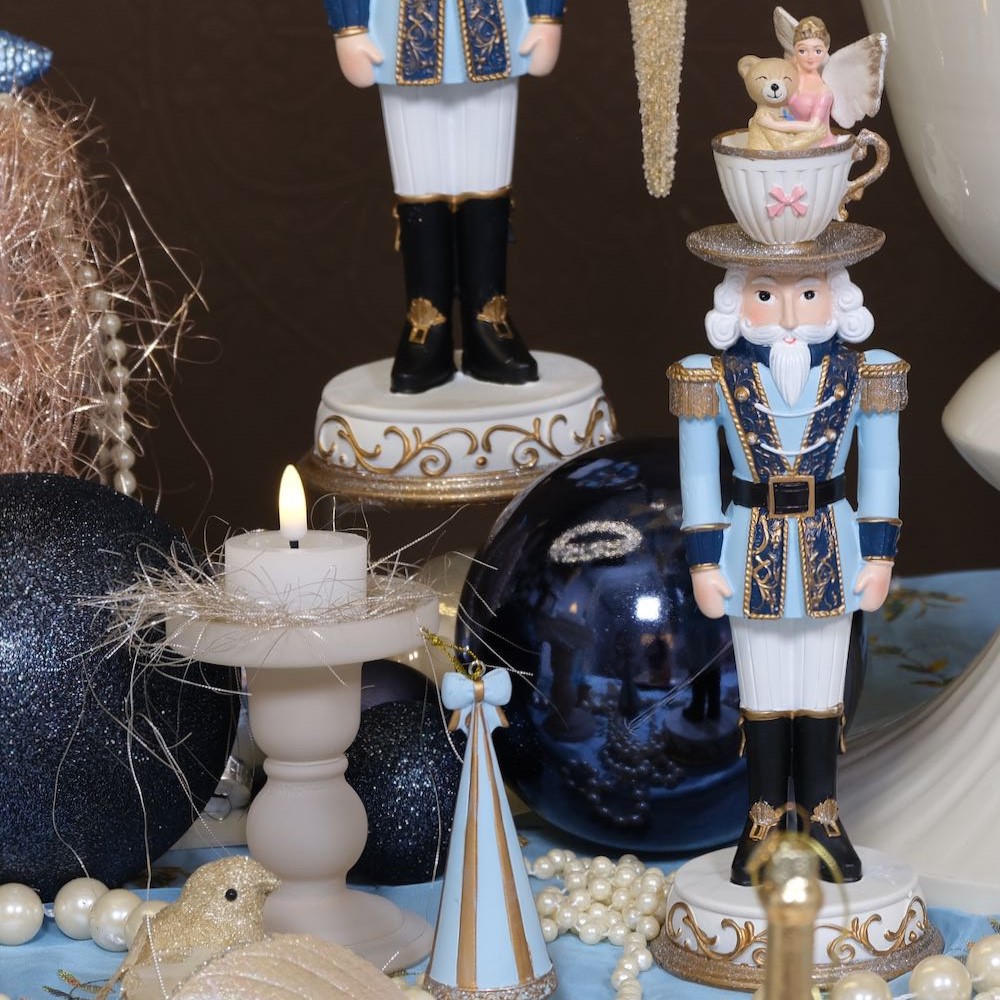10er Set Weihnachtskugeln 6cm - Blau K020214