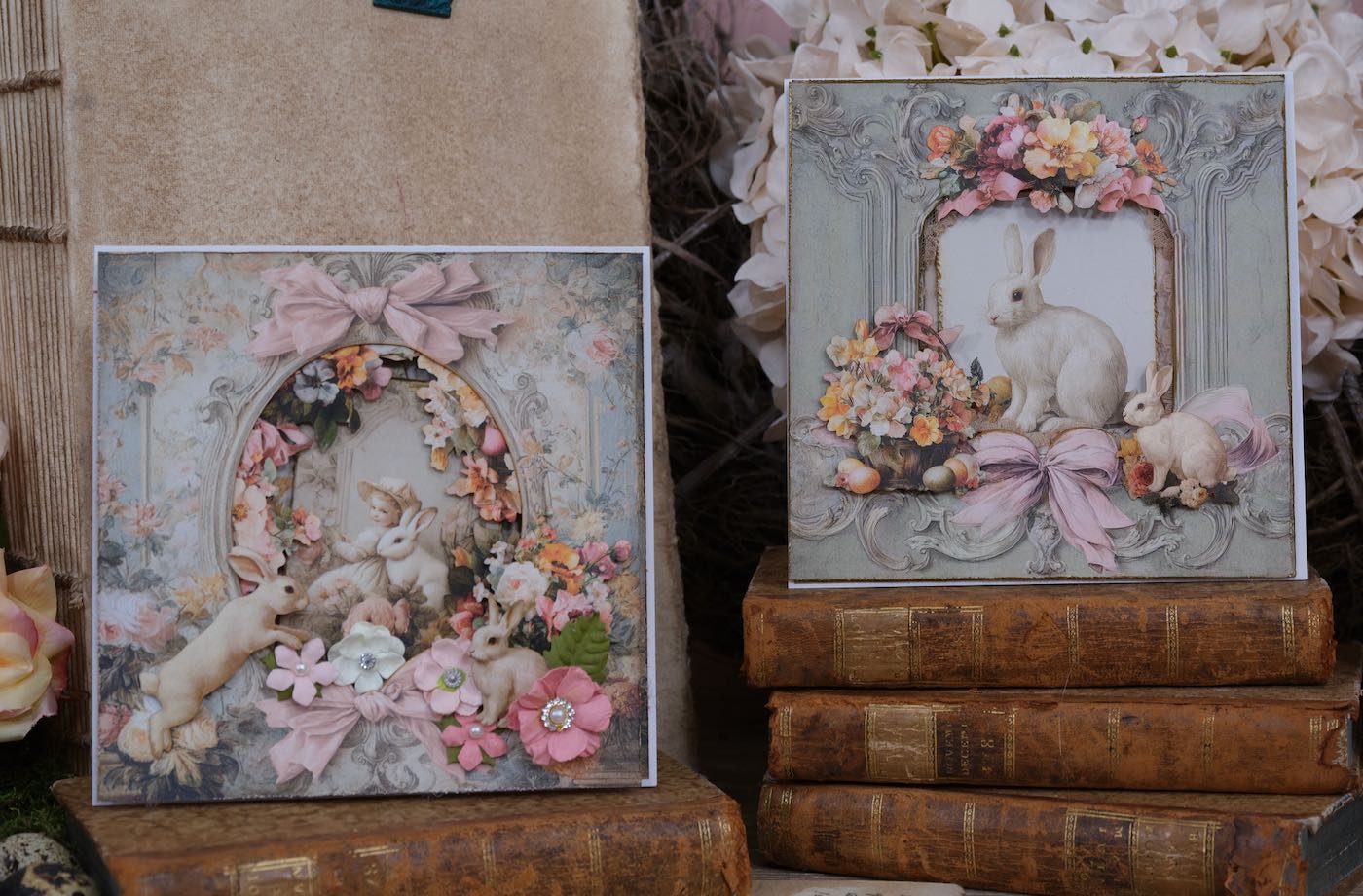 Papierset "Spring / Ostern" - 12x Papiere, 12x Tags, 2x Gelaserte Elemente