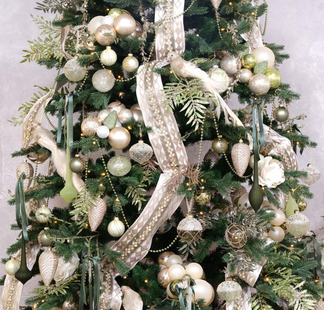 Weihnachtskugeln - 8 cm, champagner (6 St.) 16028C806