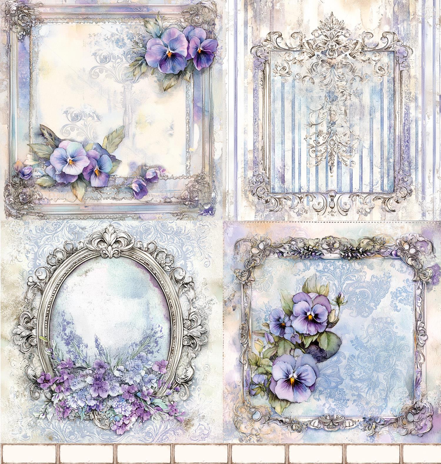 Designpapier "Pansies" 2 (Layla)