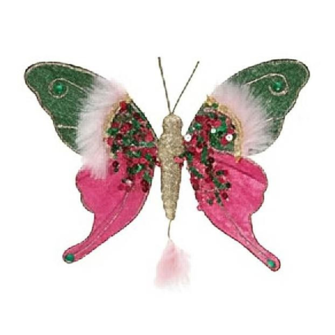Deko Schmetterling 18x16cm - Fell außen K398481-a