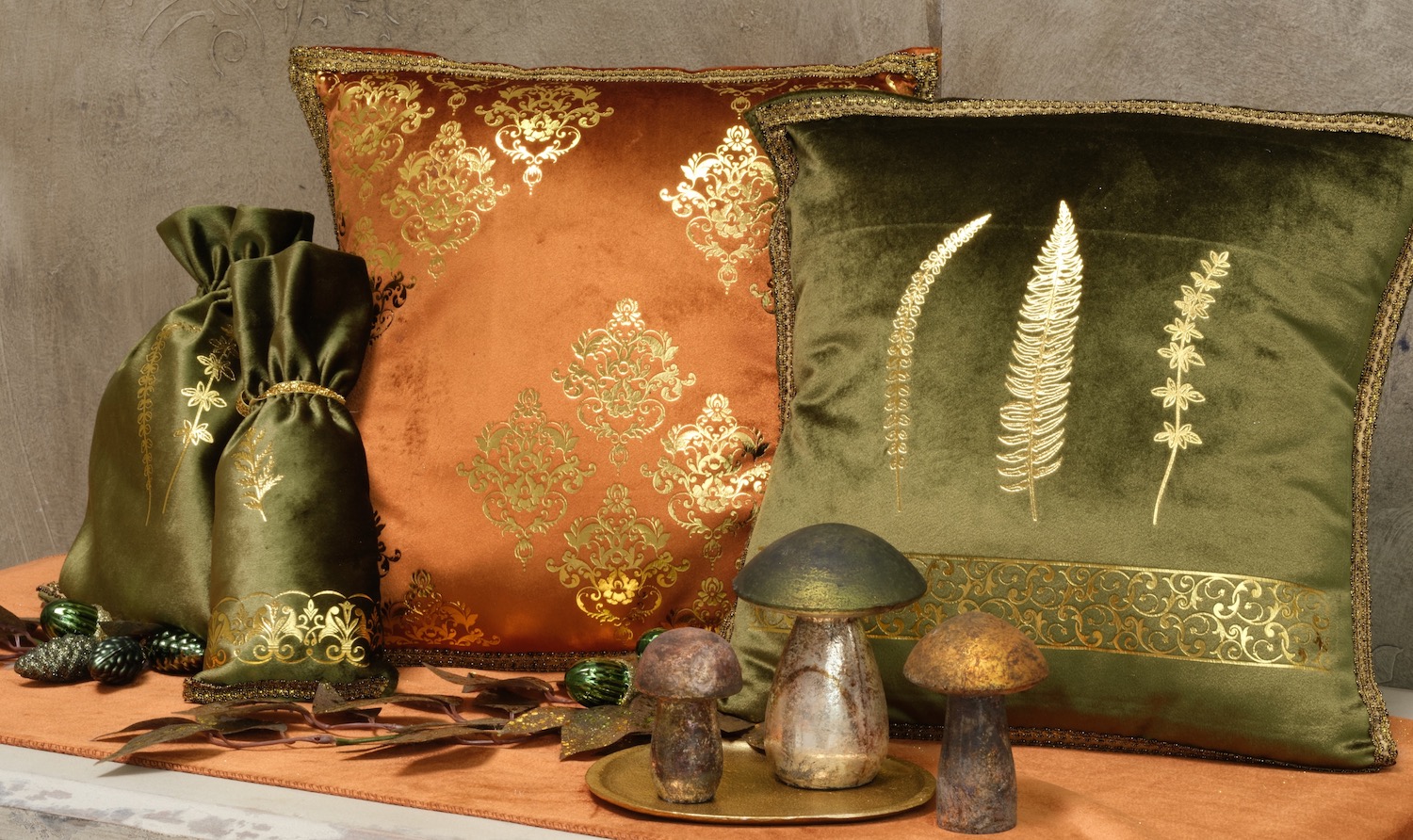Gold-Bügelmotiv-Set "Blätter" (3 Motive)